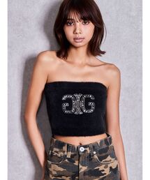 SymmetryGYDA bijouミニシャギーニットビスチェ
