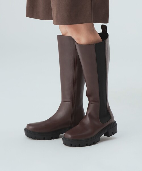 BEAMS HEART(ビームスハート)の「ロング サイドゴア ブーツ(ブーツ・レディース・ブラック/ブラウン・25.0cm/24.0cm/23.0cm)」の2枚目の写真