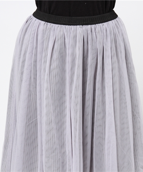 IEDIT（イディット）の「【スカート丈が選べる】ミルブロウズ　透け感のニュアンスを楽しむストライプ×チュールのリバーシブルスカート　 　（スカート・レディース・ベージュ系その他/グレー系その他/ネイビー・MEDIUM/NS/LARGE/SMALL/XX-LARGE/X-LARGE/NM）」の16枚目の写真