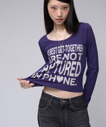 【WEB限定】メッセージL/Sトップス