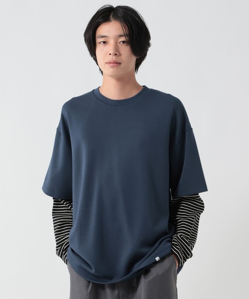 GEORGE'S(ジョージズ)の「レイヤードボーダーロンT(Tシャツ/カットソー・メンズ・グレー系その他/ブルー系その他・MEDIUM/LARGE)」の2枚目の写真