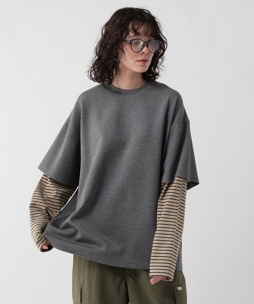 GEORGE'S(ジョージズ)の「レイヤードボーダーロンT(Tシャツ/カットソー・メンズ・グレー系その他/ブルー系その他・MEDIUM/LARGE)」の17枚目の写真