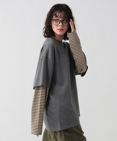 GEORGE'S(ジョージズ)の「レイヤードボーダーロンT(Tシャツ/カットソー・メンズ・グレー系その他/ブルー系その他・MEDIUM/LARGE)」の19枚目の写真