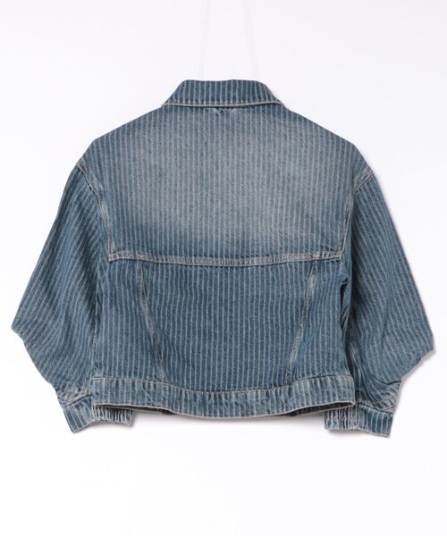 ALLSAINTS(オールセインツ)の「LUCA STRIPED CROPPED JACKET | LUCA ストライプ クロップド ジャケット(デニムジャケット・レディース・ブルー系その他・8/4/6)」の8枚目の写真