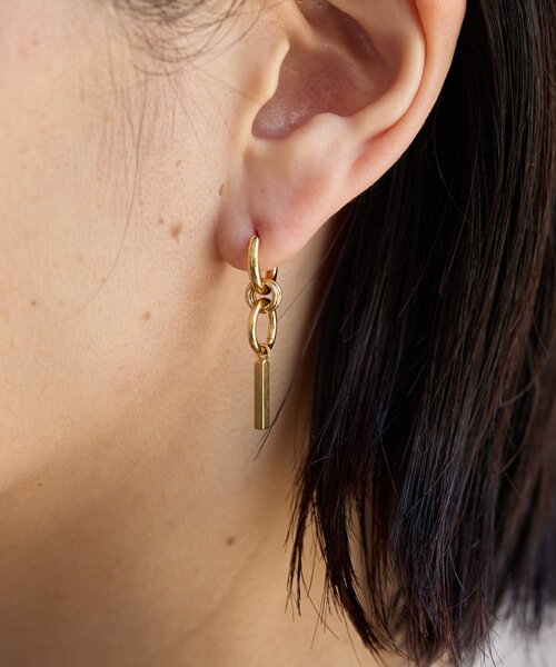 ear PAPILLONNER(イアパピヨネ)の「2WAYバー付ダブルフープピアス(ピアス(両耳用)・レディース・シルバー/ゴールド・FREE)」の13枚目の写真