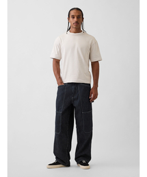 GAP（ギャップ）の「スーパーバギー ストライプ カーペンターデニム（デニムパンツ）」