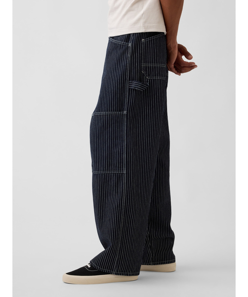 GAP(ギャップ)の「スーパーバギー ストライプ カーペンターデニム(デニムパンツ・メンズ・ダークインディゴブルー・28W 30L/29W 30L/30W 30L/31W 30L/31W 32L/32W 30L/32W 32L/33W 32L/34W 32L/36W 32L)」の3枚目の写真