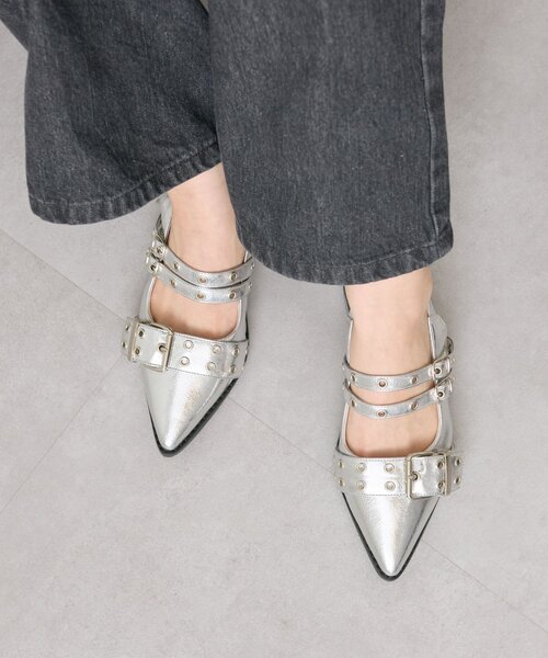 w closet(ダブルクローゼット)の「ポインテッドトゥパンプス(パンプス・レディース・レッド/シルバー/ブラック・MEDIUM/LARGE)」の7枚目の写真
