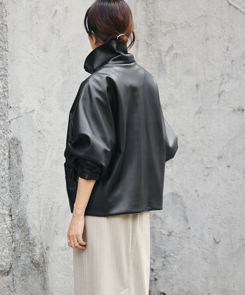 IENA（イエナ）の「VACHEMENT/ヴァシュモン ECO LEATHER BZ ブルゾン VN-13A-409（ライダースジャケット・レディース・ブラック・FREE）」の20枚目の写真