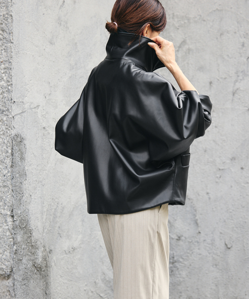 IENA（イエナ）の「VACHEMENT/ヴァシュモン ECO LEATHER BZ ブルゾン VN-13A-409（ライダースジャケット・レディース・ブラック・FREE）」の21枚目の写真
