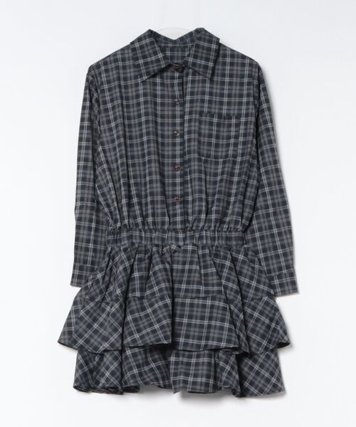 Chiina(チーナ)の「【Chiina】チェック柄プリーツミニシャツワンピース(Tシャツ/カットソー・レディース・イエロー/レッド/ネイビー・FREE)」の22枚目の写真