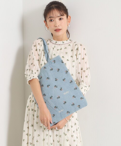 ITS'DEMO(イッツデモ)の「<Philly chocolateコラボ>ジャガードサブバッグ(トートバッグ・レディース・アイボリー系/サックスブルー系/ワイン系・00)」の10枚目の写真