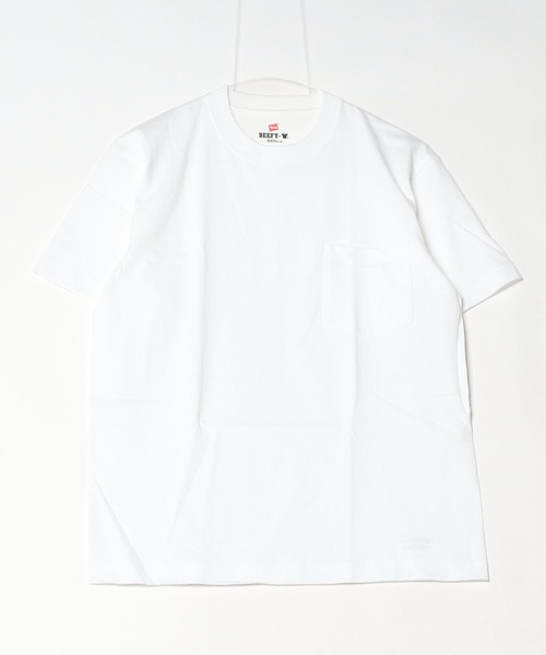 Chick(チック)の「Hanes/ヘインズ 1P S/S POCKET TEE BEEFY-T 胸ポケットTシャツ ヘビーウェイト 2026年 夏 夏服(Tシャツ/カットソー・メンズ・ホワイト/ネイビー・S/XL/L/M)」の2枚目の写真