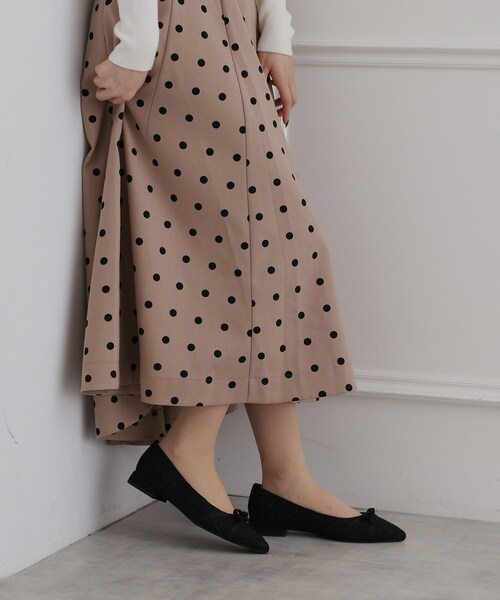 ESPERANZA(エスペランサ)の「リボン付きフラットパンプス(パンプス・レディース・ブラック系8/ワイン系4/ブラック系2・24.5cm/23.0cm/22.5cm/24.0cm/23.5cm)」の5枚目の写真