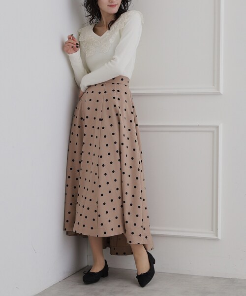 ESPERANZA(エスペランサ)の「リボン付きフラットパンプス(パンプス・レディース・ブラック系8/ワイン系4/ブラック系2・24.5cm/23.0cm/22.5cm/24.0cm/23.5cm)」の6枚目の写真