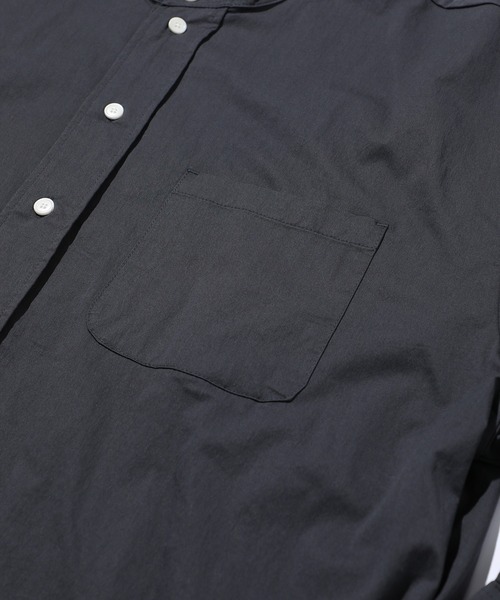 MAISON CLUB(メゾンクラブ)の「【MAISON CLUB】High Density Band Collar Over Shirt / ハイデンシティバンドカラーオーバーシャツ SNF(シャツ/ブラウス・メンズ・サックスブルー・M/L)」の14枚目の写真