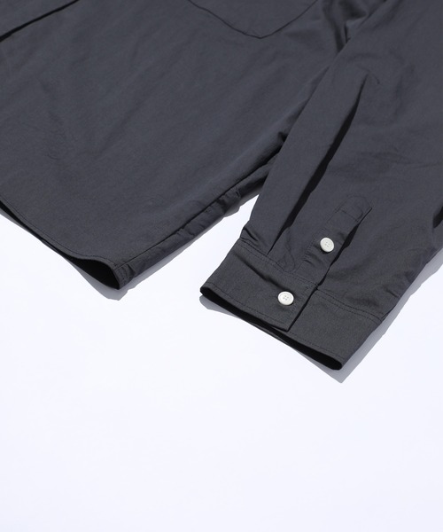 MAISON CLUB(メゾンクラブ)の「【MAISON CLUB】High Density Band Collar Over Shirt / ハイデンシティバンドカラーオーバーシャツ SNF(シャツ/ブラウス・メンズ・サックスブルー・M/L)」の13枚目の写真