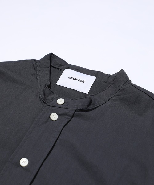 MAISON CLUB(メゾンクラブ)の「【MAISON CLUB】High Density Band Collar Over Shirt / ハイデンシティバンドカラーオーバーシャツ SNF(シャツ/ブラウス・メンズ・サックスブルー・M/L)」の15枚目の写真
