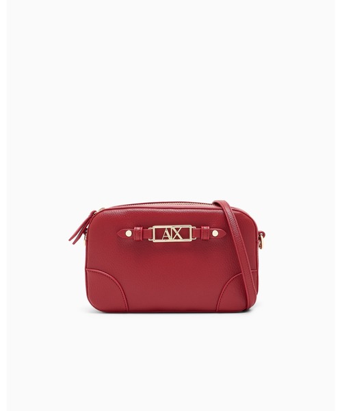 ARMANI EXCHANGE(アルマーニエクスチェンジ)の「【A|X アルマーニ エクスチェンジ】<ZOZO限定>AXロゴプレート ミニショルダーバッグ(ショルダーバッグ・レディース・ブラック/レッド・FREE)」の1枚目の写真