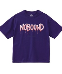 NOBOUND(ノーバウンド) 半袖Tシャツ レディース ユニセックス メルティングロゴ プリント ビッグシルエット Tシャツ 半袖 トップス カットソー ストリート カジュアル