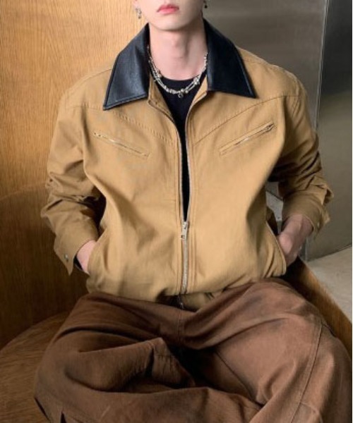 DOUBLE STEAL(ダブルスティール)の「DS配色カラーワークジャケット(その他アウター・メンズ・ブラウン/ブルー・MEDIUM/X-LARGE/LARGE)」の5枚目の写真