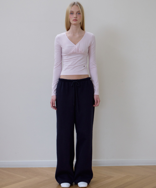 ROSEFRANTZ（ロゼフランツ）の「Wrap V-neck Long Sleeve [Pink]（Tシャツ/カットソー・レディース・PINK・OS）」の2枚目の写真