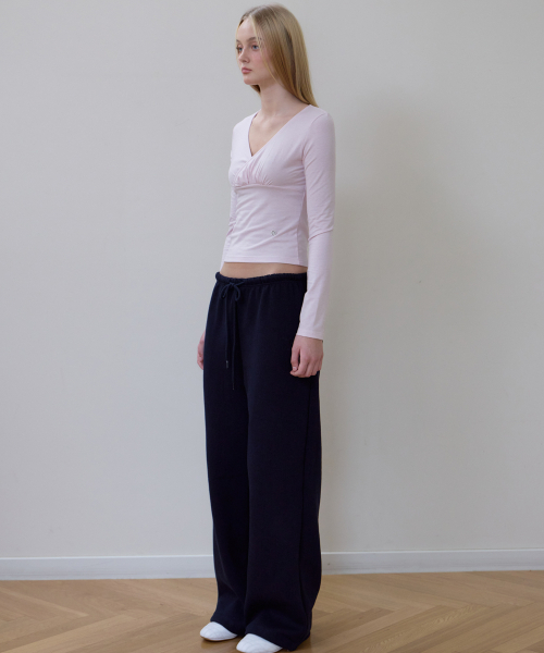 ROSEFRANTZ（ロゼフランツ）の「Wrap V-neck Long Sleeve [Pink]（Tシャツ/カットソー・レディース・PINK・OS）」の3枚目の写真