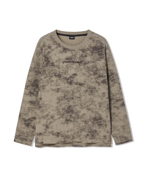 LIFE WORK(ライフワーク)の「レディース ヴィンテージ ラドク ワッフル長袖Tシャツ(Tシャツ/カットソー・レディース・チャコールグレー/ベージュ・SMALL/MEDIUM)」の1枚目の写真