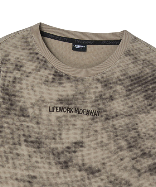 LIFE WORK(ライフワーク)の「レディース ヴィンテージ ラドク ワッフル長袖Tシャツ(Tシャツ/カットソー・レディース・チャコールグレー/ベージュ・SMALL/MEDIUM)」の4枚目の写真