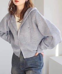 【ZOZO限定アイテム】プレート付きダブルジップニットパーカー