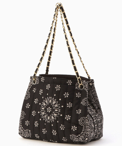 FREAK'S STORE（フリークスストア）の「MALUS/マリュス Bandana quilting shoulder bag/バンダナ キルティング ショルダーバッグ（ハンドバッグ・レディース・ネイビー/ブラック・ONE SIZE）」の4枚目の写真