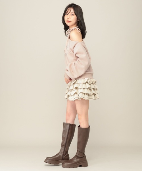Heather（ヘザー）の「ビジューワンショル裏毛プルオーバー　1077783（スウェット・レディース・ピンク/グレー/ネイビー・FREE）」の10枚目の写真