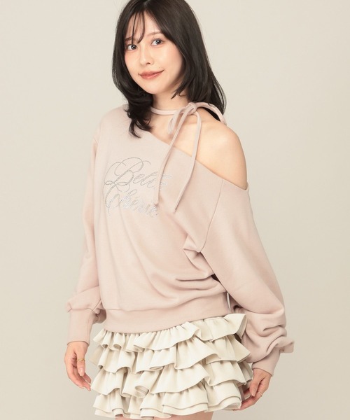 Heather（ヘザー）の「ビジューワンショル裏毛プルオーバー　1077783（スウェット・レディース・ピンク/グレー/ネイビー・FREE）」の13枚目の写真