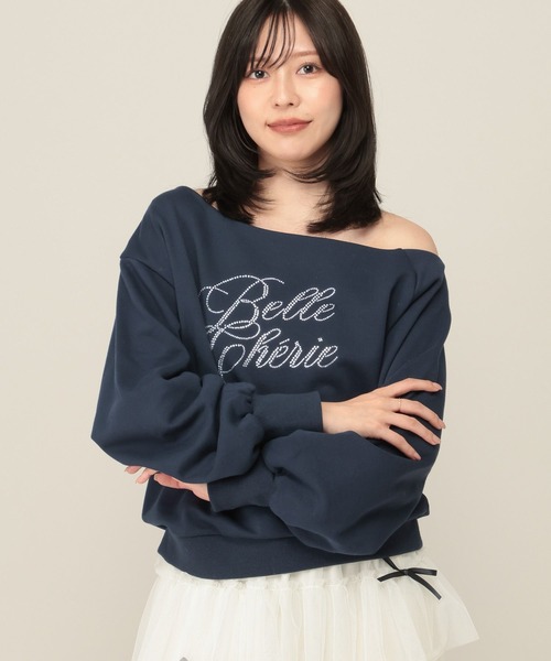 Heather（ヘザー）の「ビジューワンショル裏毛プルオーバー　1077783（スウェット・レディース・ピンク/グレー/ネイビー・FREE）」の17枚目の写真