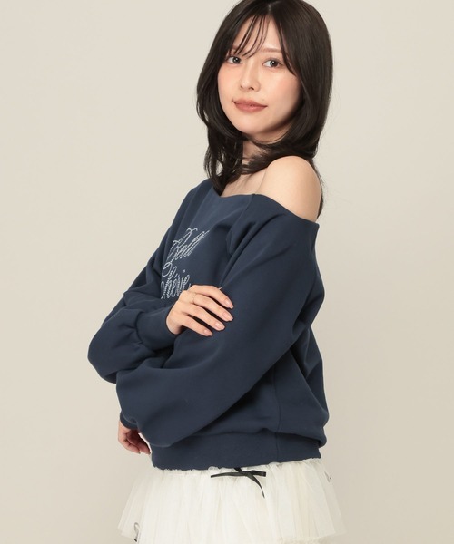 Heather（ヘザー）の「ビジューワンショル裏毛プルオーバー　1077783（スウェット・レディース・ピンク/グレー/ネイビー・FREE）」の18枚目の写真