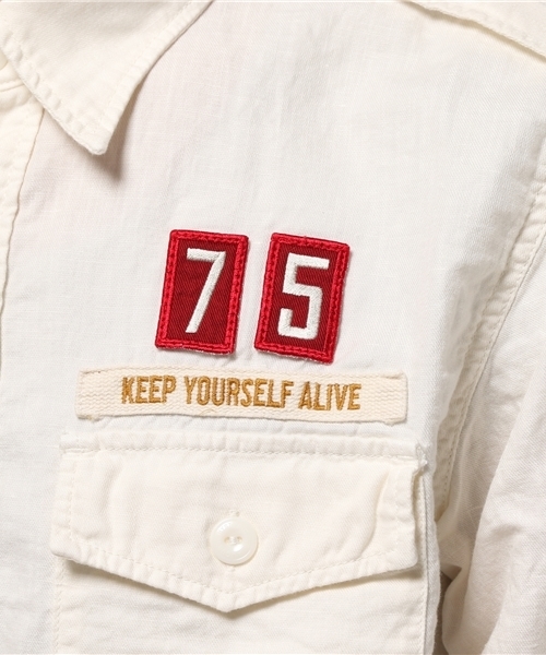 HYSTERIC GLAMOUR(ヒステリックグラマー)の「長袖ミリタリーSH(シャツ/ブラウス・メンズ・ホワイト/グリーン系カモフラージュ/ネイビー・SMALL/MEDIUM/LARGE)」の11枚目の写真