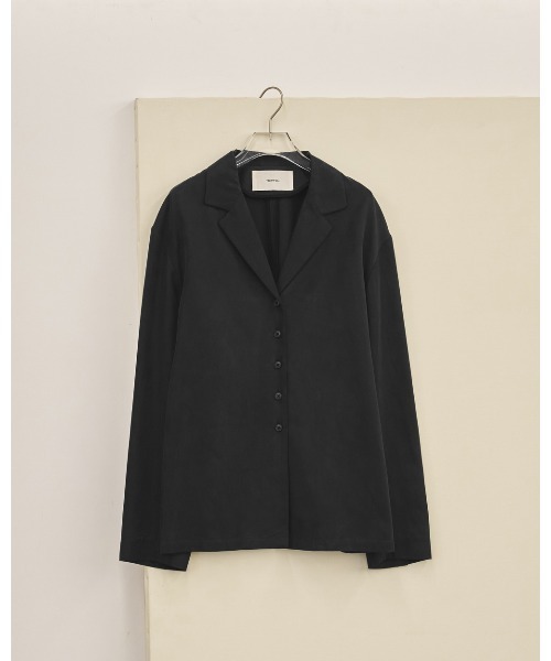 TODAYFUL(トゥデイフル)の「Satin Shirts Jacket(テーラードジャケット・レディース・ブラック/キナリ・36inch/38inch)」の7枚目の写真