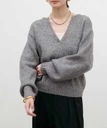 LARUTA（ラルータ）の「【LARUTA】ネップヤーンキーネックニット（ニット/セーター）」