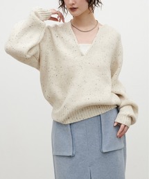LARUTA（ラルータ）の「【LARUTA】ネップヤーンキーネックニット（ニット/セーター）」