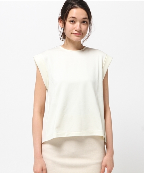 SACRA（サクラ）の「【SACRA】フリーシーブラウス　SG163022（Tシャツ/カットソー・レディース・ホワイト/グリーン/ネイビー・M）」の6枚目の写真