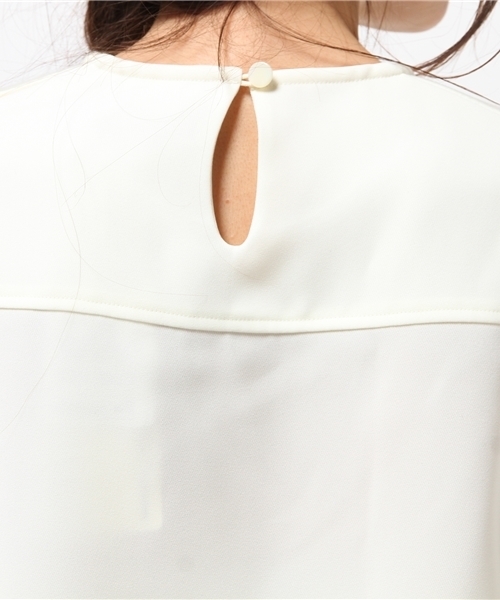 SACRA（サクラ）の「【SACRA】フリーシーブラウス　SG163022（Tシャツ/カットソー・レディース・ホワイト/グリーン/ネイビー・M）」の10枚目の写真