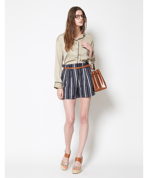 titivate(ティティベイト)の「ベルト付ストライプショートパンツ(その他パンツ・レディース・ベージュ/ネイビー/ホワイト・M)」の15枚目の写真