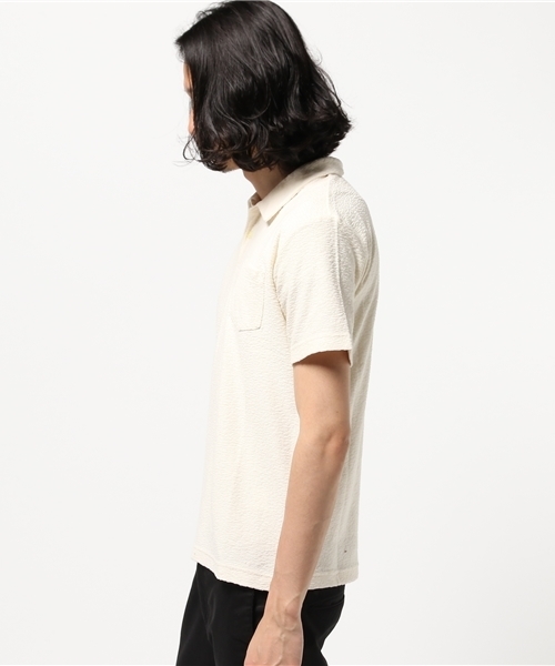 URBAN RESEARCH（アーバンリサーチ）の「UR クレーターパイルポロシャツ（ポロシャツ・メンズ・オフホワイト/グレー/ネイビー・MEDIUM/LARGE）」の11枚目の写真