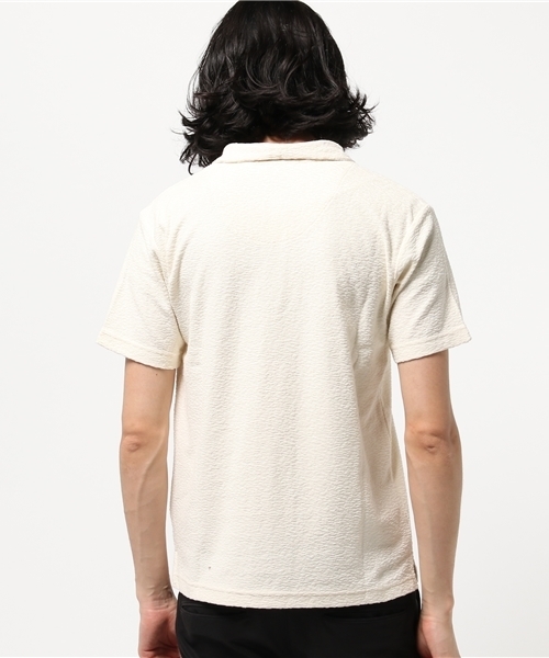 URBAN RESEARCH（アーバンリサーチ）の「UR クレーターパイルポロシャツ（ポロシャツ・メンズ・オフホワイト/グレー/ネイビー・MEDIUM/LARGE）」の12枚目の写真