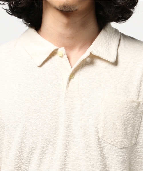 URBAN RESEARCH（アーバンリサーチ）の「UR クレーターパイルポロシャツ（ポロシャツ・メンズ・オフホワイト/グレー/ネイビー・MEDIUM/LARGE）」の13枚目の写真