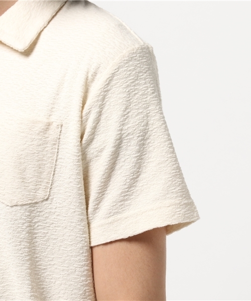 URBAN RESEARCH（アーバンリサーチ）の「UR クレーターパイルポロシャツ（ポロシャツ・メンズ・オフホワイト/グレー/ネイビー・MEDIUM/LARGE）」の5枚目の写真