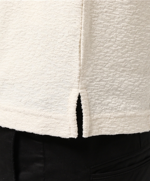 URBAN RESEARCH（アーバンリサーチ）の「UR クレーターパイルポロシャツ（ポロシャツ・メンズ・オフホワイト/グレー/ネイビー・MEDIUM/LARGE）」の7枚目の写真