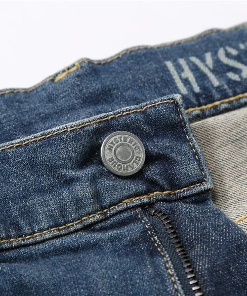 HYSTERIC GLAMOUR（ヒステリックグラマー）の「KPR加工ISKOデニム リメイクスリムパンツ（デニムパンツ・メンズ・インディゴブルー/ブラック・34inch/30inch/29inch/31inch/28inch/32inch）」の13枚目の写真