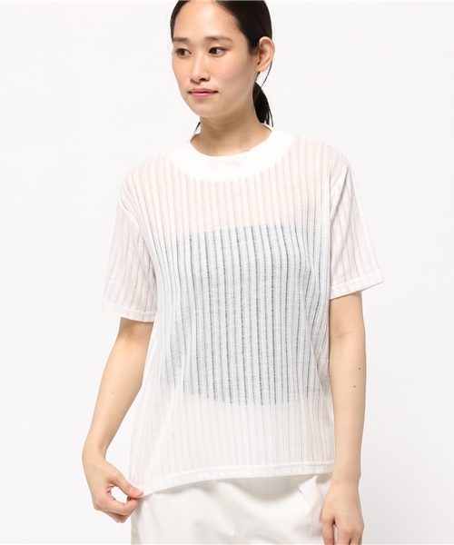 MOUSSY(マウジー)の「LACE STRIPE TOPS J(Tシャツ/カットソー・レディース・ホワイト/ブラック・FREE)」の10枚目の写真