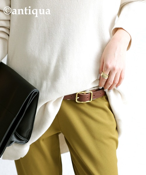 antiqua(アンティカ)の「本革ベルト(ベルト・レディース・ダークブラウン/ブラック/ライトブラウン・FREE)」の22枚目の写真